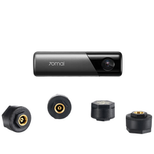 Cameră DVR frontală 70mai M500 + Senzori de presiune a anvelopelor T04, Negru