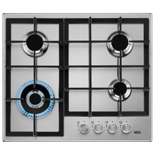 Газовая варочная панель AEG HGB64420SM, Нержавеющая сталь