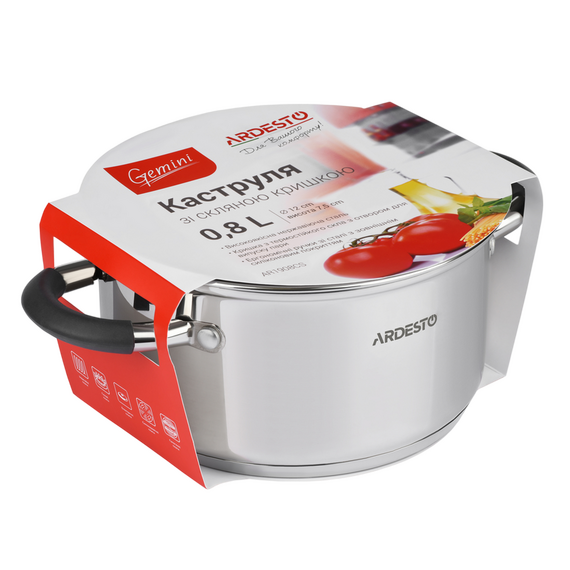 Cratiță Ardesto AR1908CS, 0,8L, 12cm, Oțel inoxidabil, 2 image