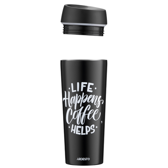 Cană termos Ardesto AR2645BC, 0,45L, Negru, 3 image