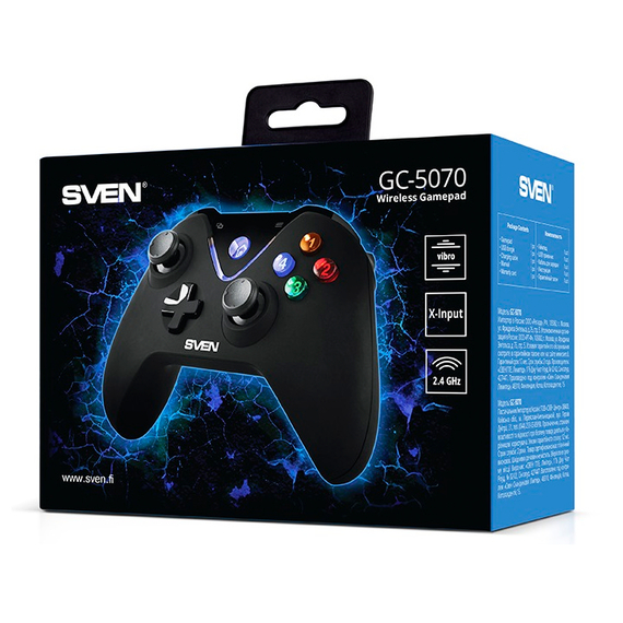 Gamepad SVEN GC-5070, Negru, 2 image