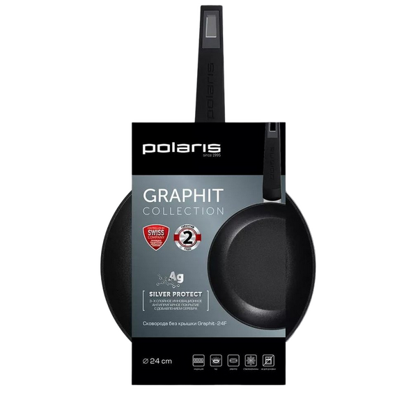 Tigaie Polaris Graphit-24F, 24cm, Grafit, 2 image