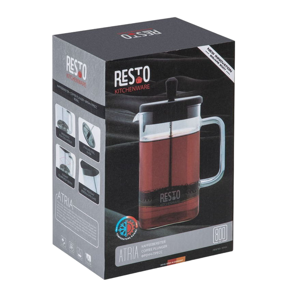 Cafetiera French Press RESTO 90504, 0,8L, Transparent, 2 image