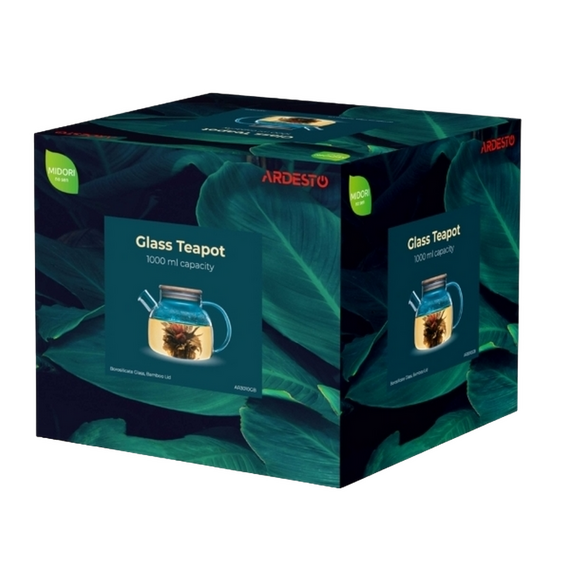 Ceainic cu infuzor Ardesto AR3010GB, 1L, Transparent, 2 image