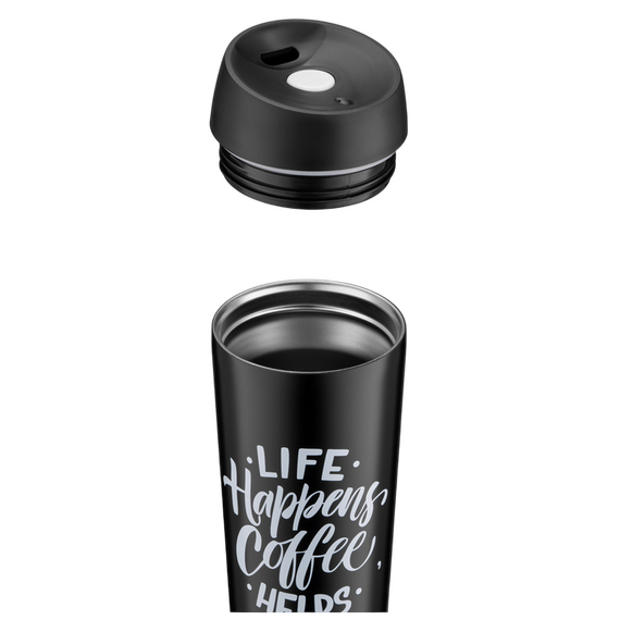 Cană termos Ardesto AR2645BC, 0,45L, Negru, 2 image