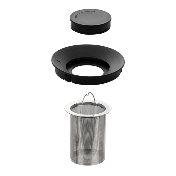 Ceainic cu infuzor RESTO 90516, 1L, Negru, 2 image