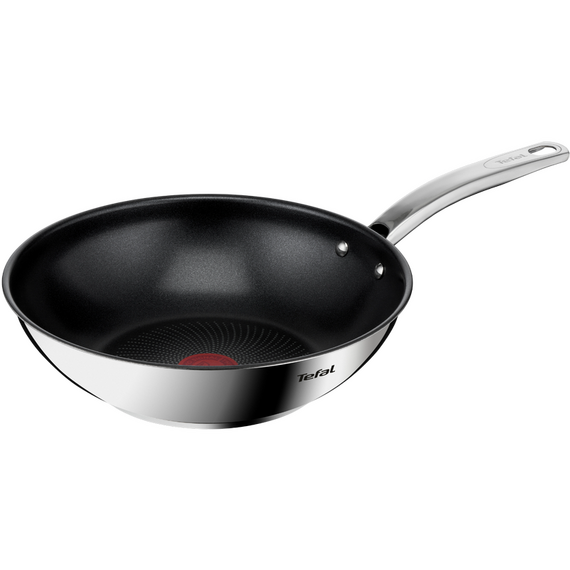 Tigaie WOK Tefal B8171944, 3,6L, 28cm, Oțel inoxidabil