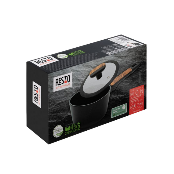 Tigaie RESTO 93186, 1.4L,  Negru, 2 image