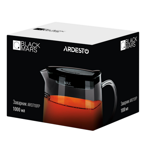 Ceainic cu infuzor Ardesto AR0710FP, 1L, Transparent, 3 image