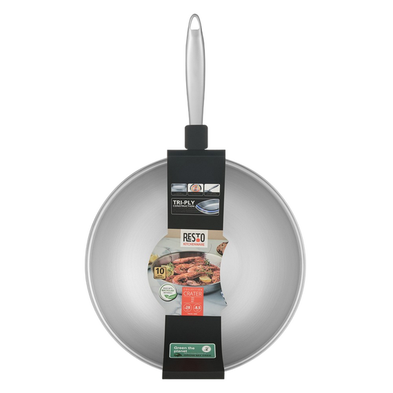 Tigaie WOK RESTO 95004, 28cm, Oțel inoxidabil, 8 image