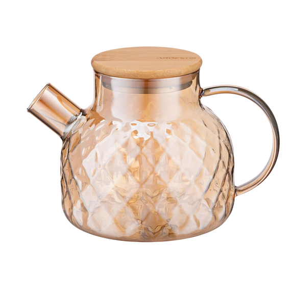 Ceainic cu infuzor Ardesto Golden Moon AR3010GBH, 1L, Auriu, 2 image