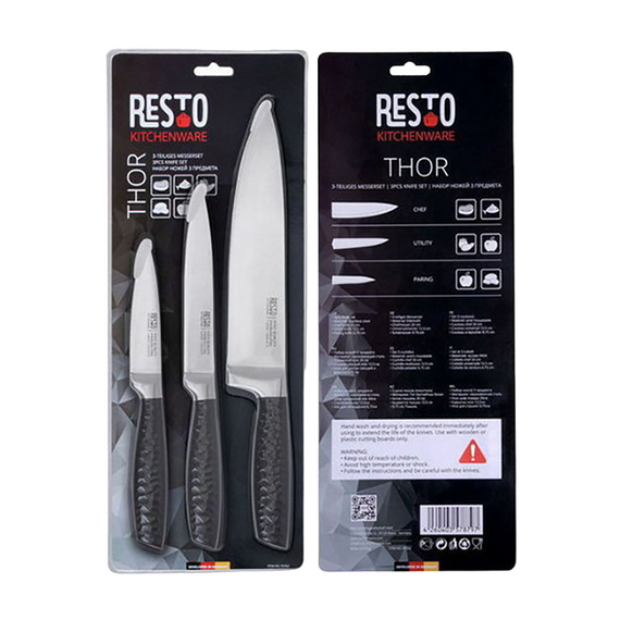 Set de Cuțite RESTO 95502, Negru