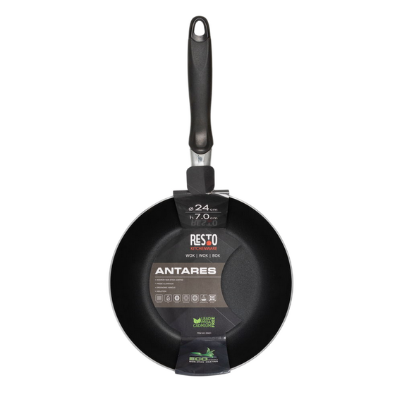 Tigaie WOK RESTO 93601, 24cm, Negru, 3 image