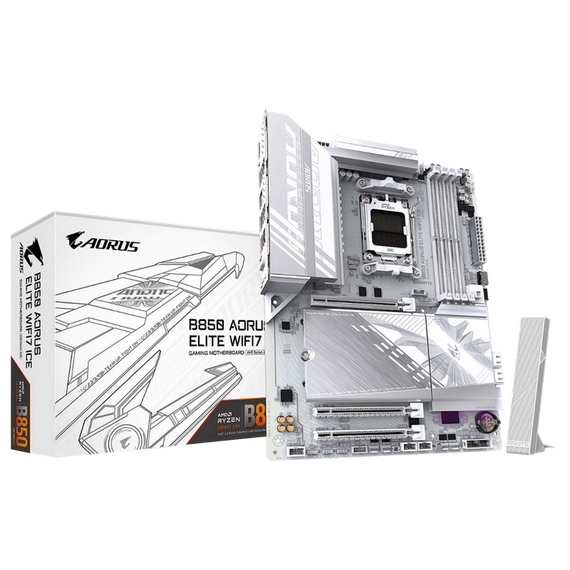 Placă de bază Gigabyte B850 A ELITE WF7 ICE, AM5, AMD B850, ATX