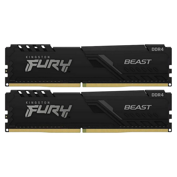 Memorie RAM Kingston FURY Beast, DDR4 SDRAM, 3200 MHz, 32GB, KF432C16BB1K2/32WP, 2 image