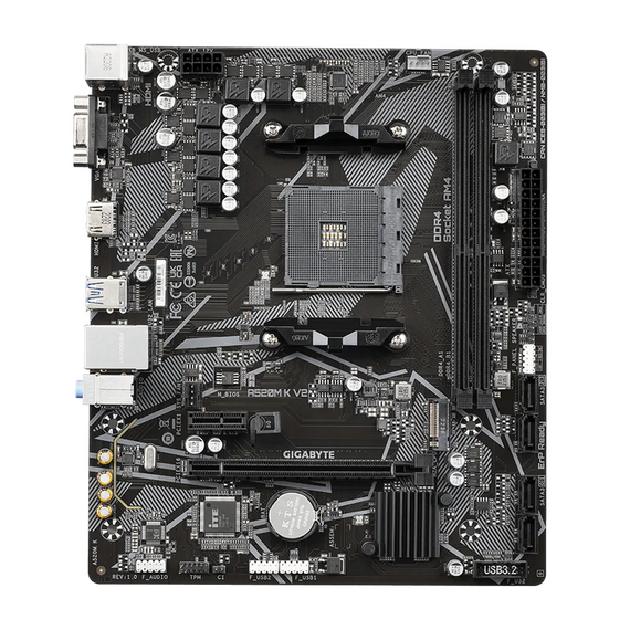 Placă de bază Gigabyte A520M K V2, AM4, AMD A520, Micro-ATX, 2 image
