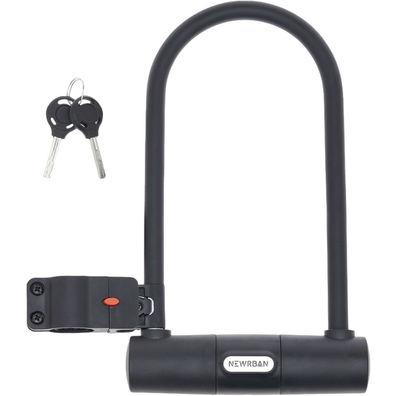 Lacăt Newrban U-lock with mounting bracket, Negru