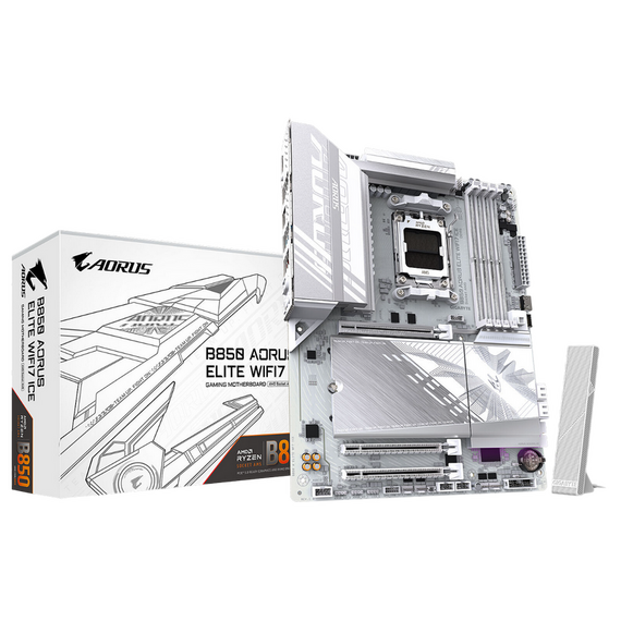 Placă de bază Gigabyte B850 A ELITE WF7 ICE, AM5, AMD B850, ATX, 3 image