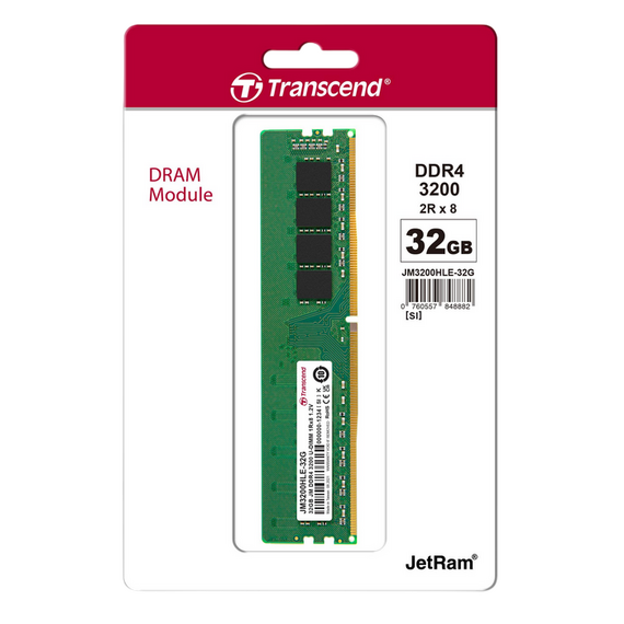 Memorie RAM Transcend JM3200HLE-32G, DDR4 SDRAM, 3200 MHz, 32GB, 2 image