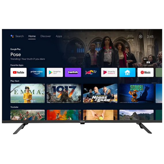 43" QLED SMART TV OZON H43QN7500S, 1920x1080 FHD, Google TV, Negru