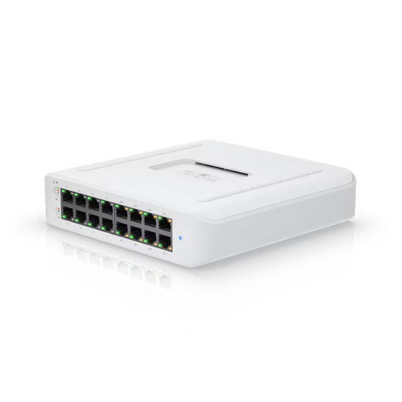16-port Gigabit Layer 2 Managed Ubiquiti PoE+ Switch, USW-Lite-16-POE, 8xPoE Ports, 45W budget