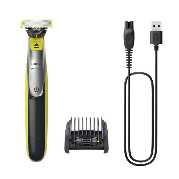 Trimmer pentru bărbați Philips QP2734/23, Negru | Verde, 2 image
