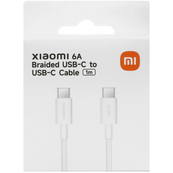 Cablu de încărcare și date Xiaomi BHR087KGL, USB Type-C/USB Type-C, 1m, Alb, 2 image