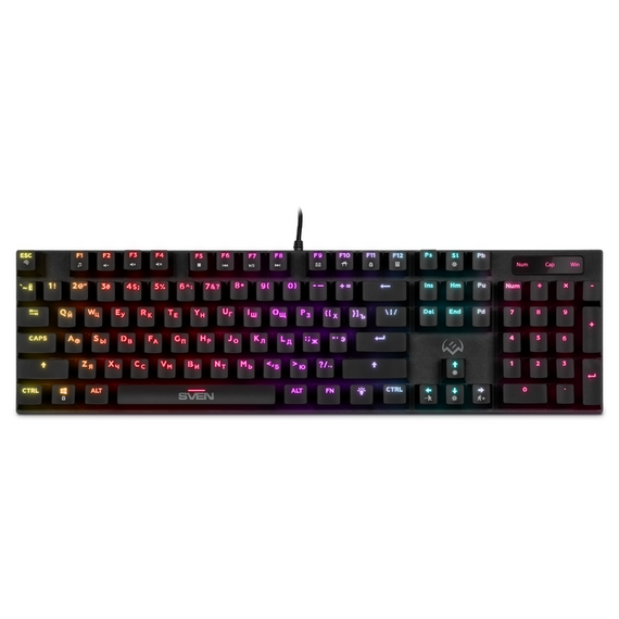 Tastatură SVEN KB-G8900, Cu fir, Negru