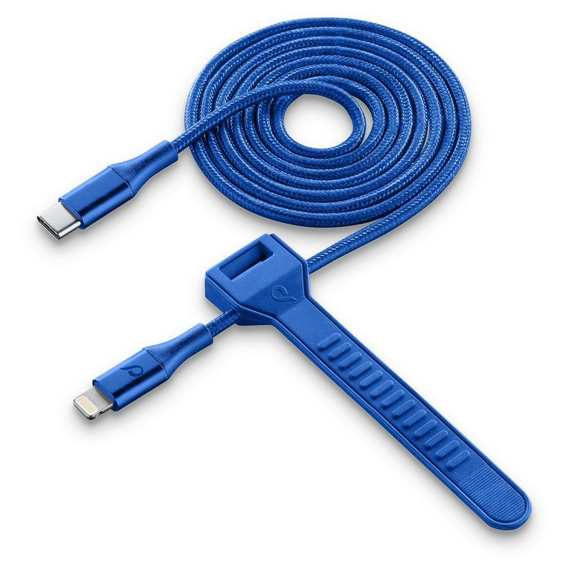 Cablu încărcare și sincronizare Cellularline Satellite MFI, USB Type-C/Lightning, 1m, Albastru, 2 image