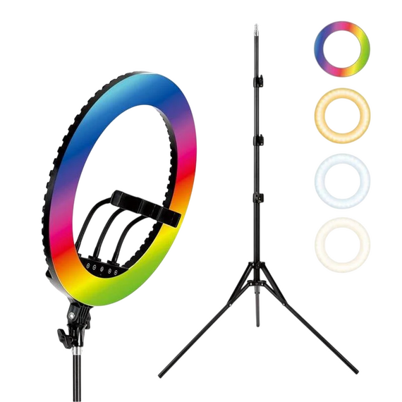 Noname Ring light RGB 18inch with tripod set HQ-18RGB, 3 image