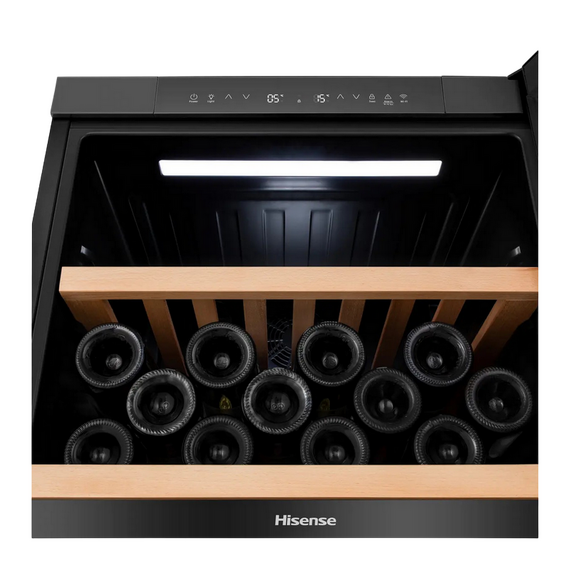 Dulap pentru vin Hisense RW3N230GELF, Negru, 2 image