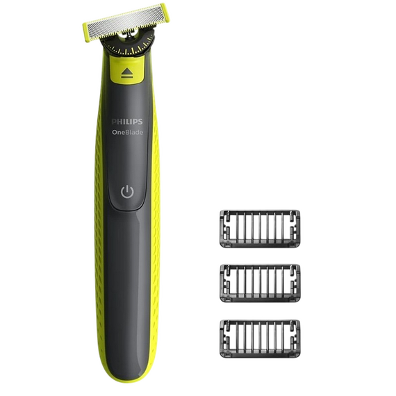 Trimmer pentru bărbați Philips OneBlade QP2724/23, Negru | Verde