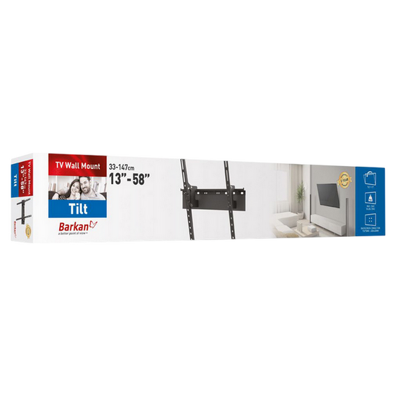 Suport înclinat pe perete BARKAN E314, Negru, 2 image