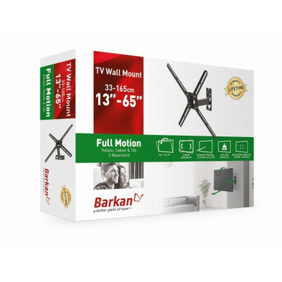 Suport TV de perete BARKAN BM331, Negru, 2 image