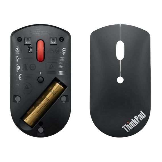 Mouse Wireless Lenovo ThinkPad Bluetooth Silent Mouse, Negru, 3 image