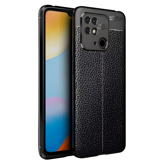 Husă Xcover Xiaomi RedMi 10C - Leather, Negru, 2 image