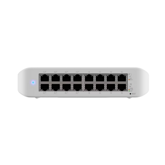 16-port Gigabit Layer 2 Managed Ubiquiti PoE+ Switch, USW-Lite-16-POE, 8xPoE Ports, 45W budget, 2 image