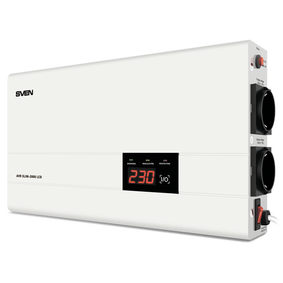 Stabilizator de Tensiune SVEN SLIM AVR-2000 LCD, 2000VA