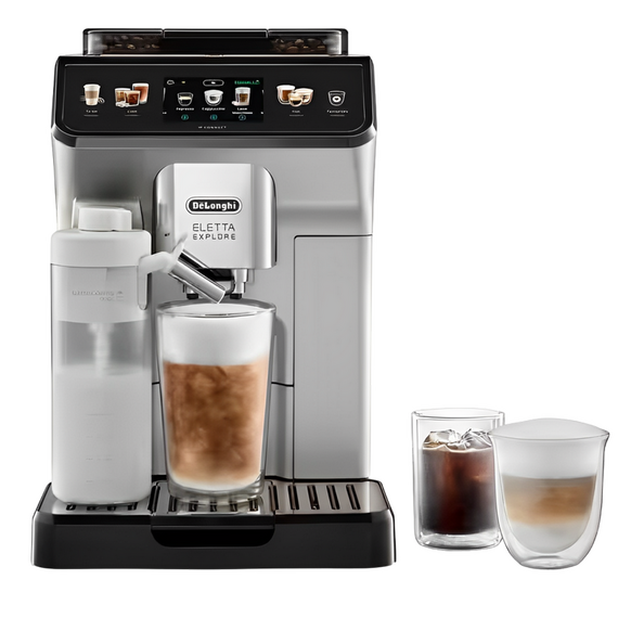 Aparat de cafea DeLonghi ECAM450.65.S, Oțel Inoxidabil | Negru, 3 image