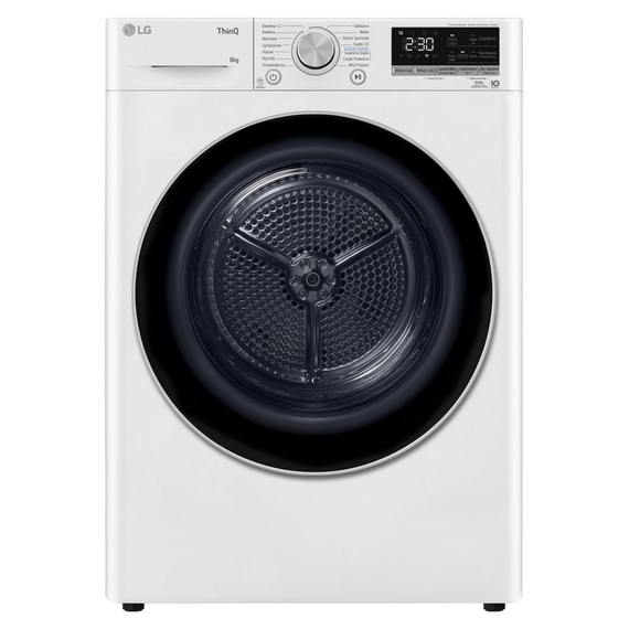 Uscător de rufe LG RH80V9AV3N, 8kg, Alb