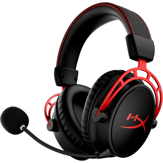 Căști gaming HyperX Cloud Alpha Wireless, Fără fir, Negru/Rosu