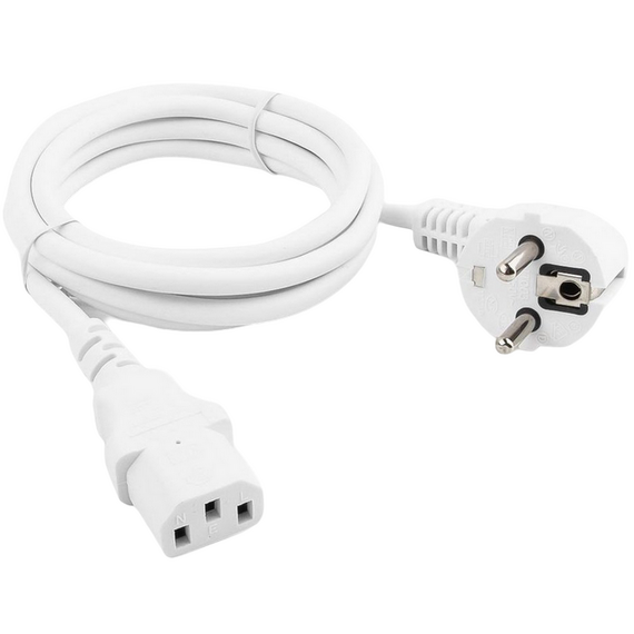 Cablu de alimentare Cablexpert PC-186W-VDE, 1.8 m, Alb