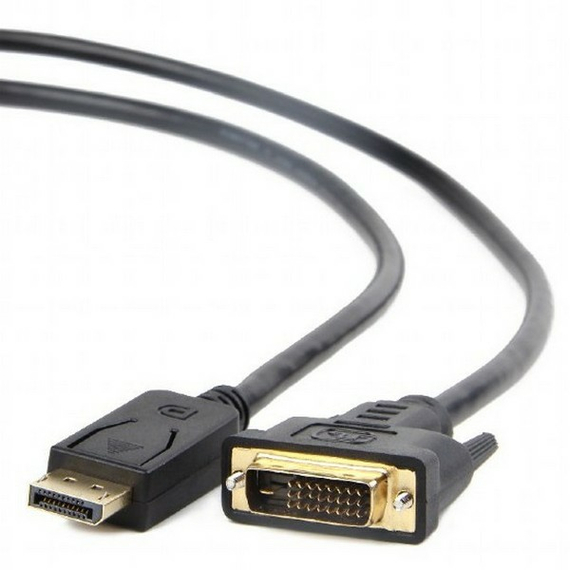 Cablu Video Cablexpert CC-DPM-DVIM-6, DisplayPort (M) - DVI-D (M), 1,8m, Negru, 2 image