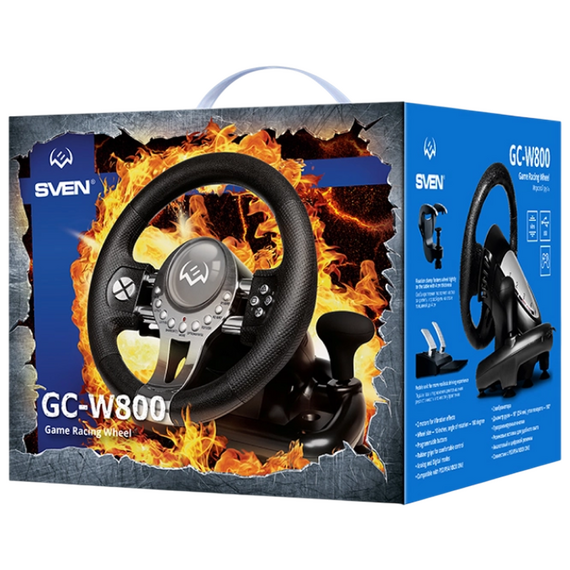 Volan Gaming SVEN GC-W800, Negru, 2 image