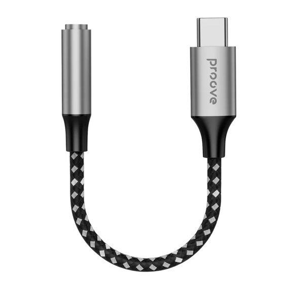 Audio Adaptor Proove SoundMesh, 3.5 mm AUX/USB Type-C, 0,14m, Gri