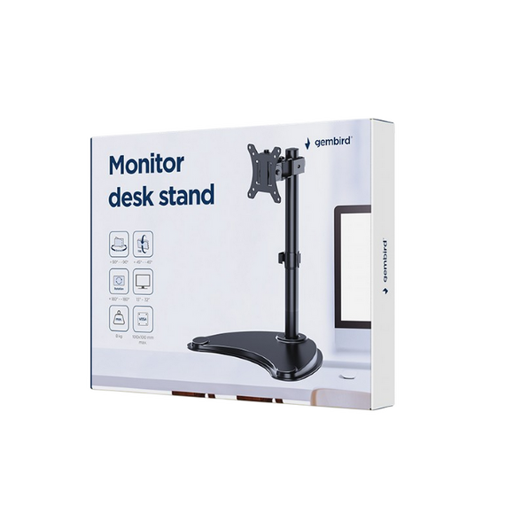 Suport birou pentru monitoare Gembird MS-D1ST-04, Negru, 3 image