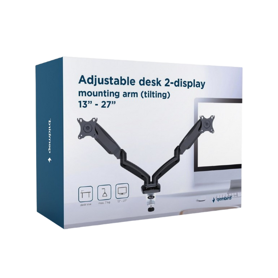 Suport pentru monitor Gembird MA-DA2-05, Negru, 2 image