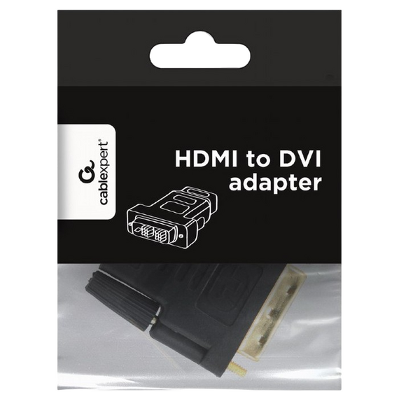 Adaptor Video Cablexpert A-HDMI-DVI-2, HDMI (F) - DVI-I (M), Negru, 3 image