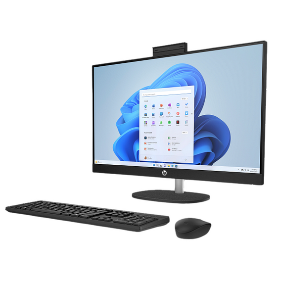 Computer All-in-One HP 27-cr0084ci, 27", AMD Ryzen 5 7520U, 16GB/512GB, Fără SO, Negru, 3 image