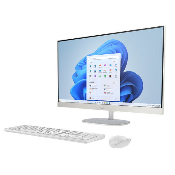 Computer All-in-One HP 27-cr0085ci, 27", AMD Ryzen 5 7520U, 16GB/512GB, Fără SO, Alb, 3 image